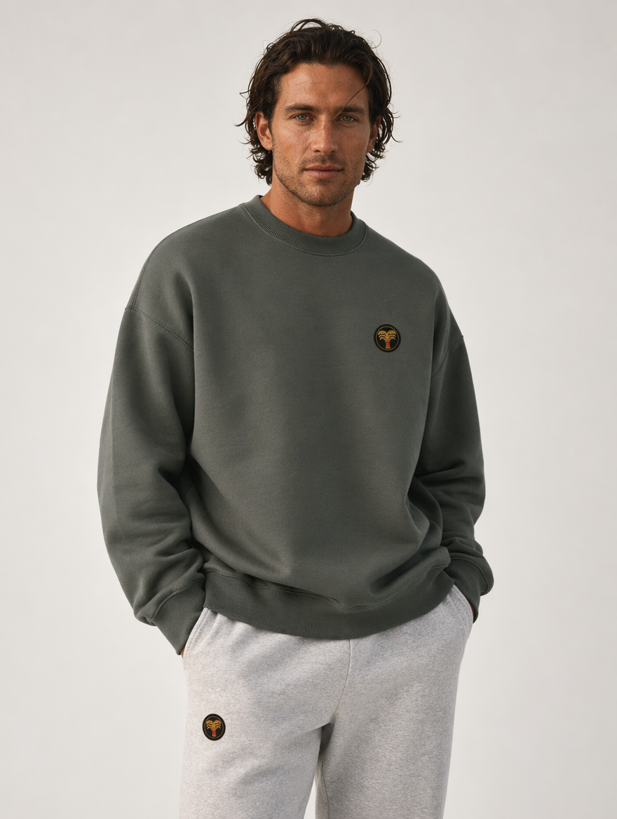 Havie ecologische oversized uniseks sweater met ronde hals