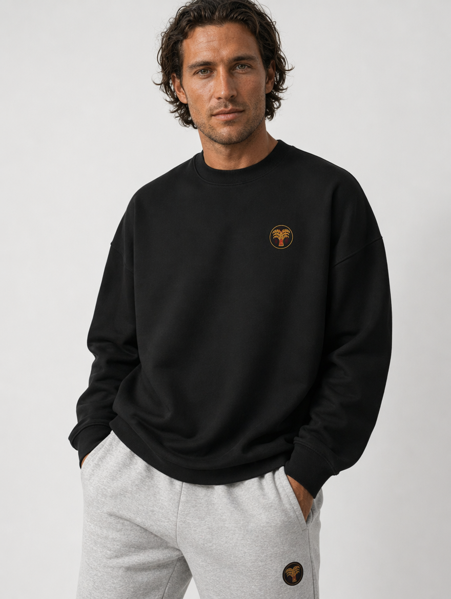 Havie ecologische oversized uniseks sweater met ronde hals